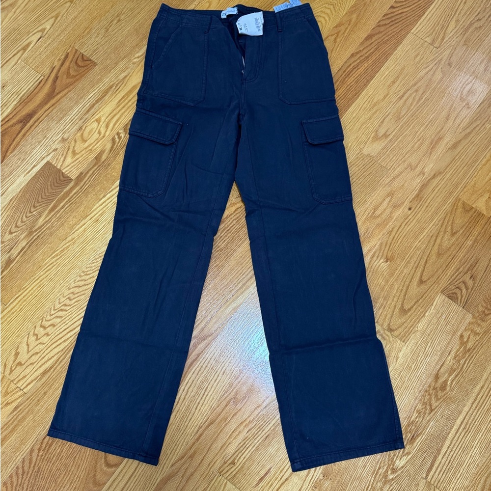 Zara Charcoal Gray Cargo Jeans